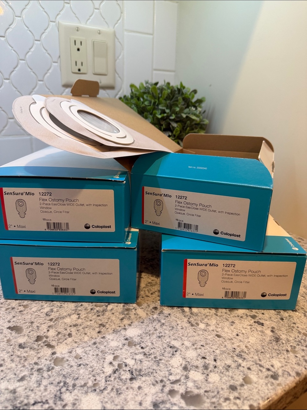 Coloplast SenSura Mio Flex Ostomy Pouch 12272 2” Max 2 pc EasiClose Wide Outlet